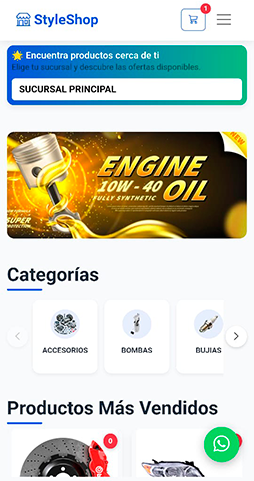 Pantalla de inicio de la app